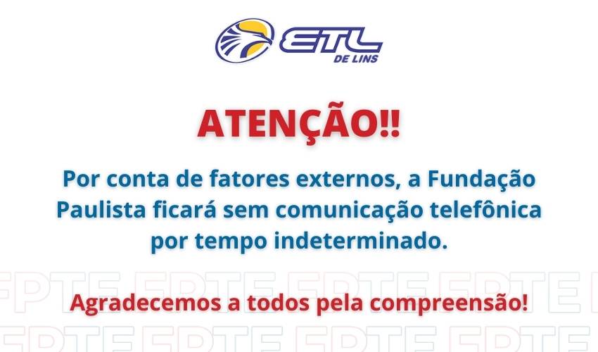 Atenção, linha telefônica suspensa - ETL