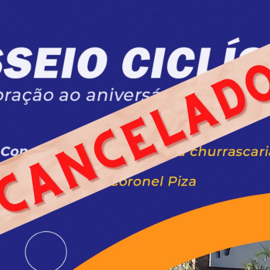 Passeio ciclístico cancelado