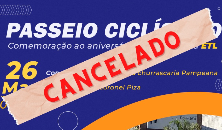 Passeio ciclístico cancelado - ETL